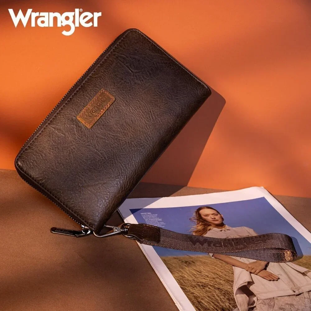 Women's Faux Leather Wallet Wristlet Purse Large Capacity Credit Card Holder
